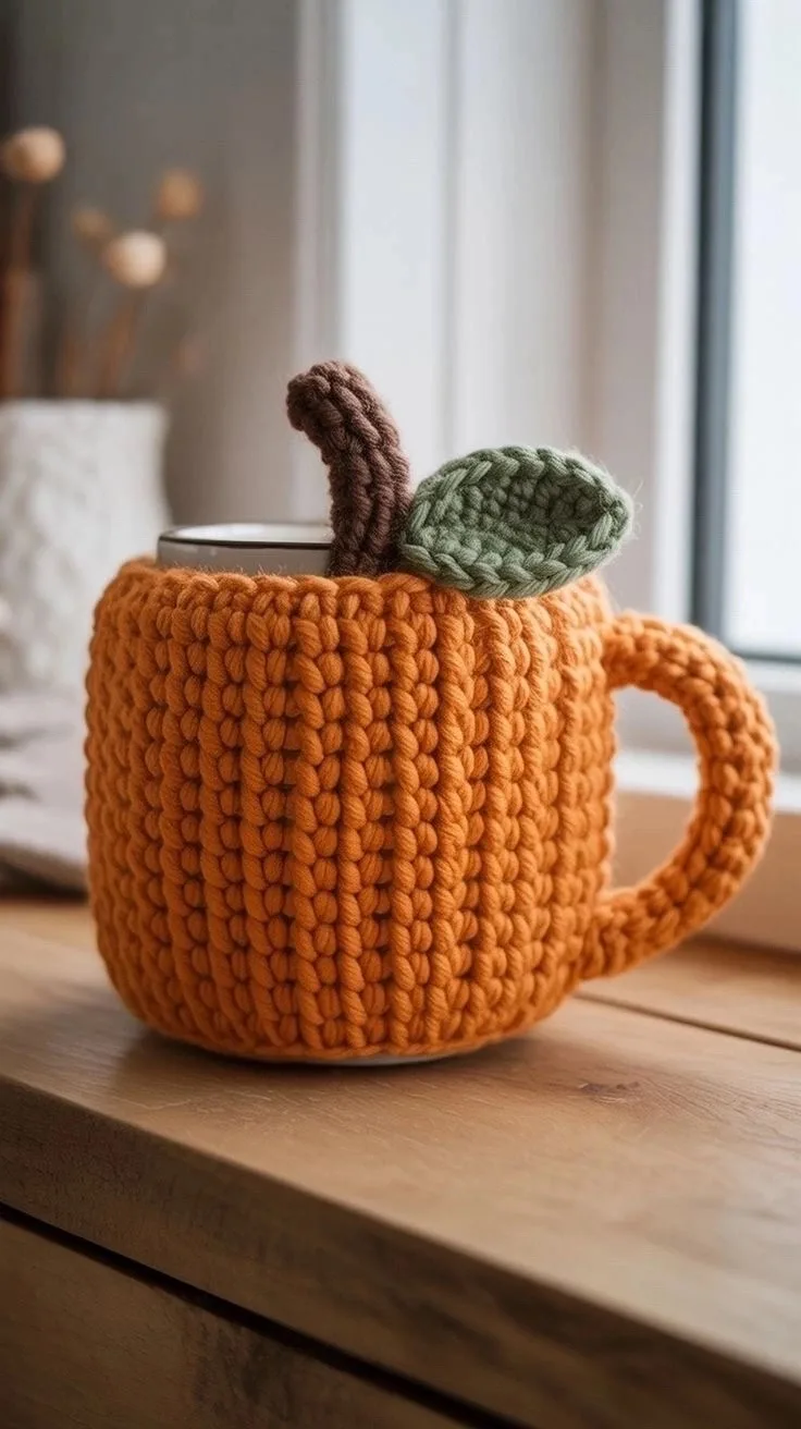 🍂 Утепляем кружечки для осенних чаепитий.
