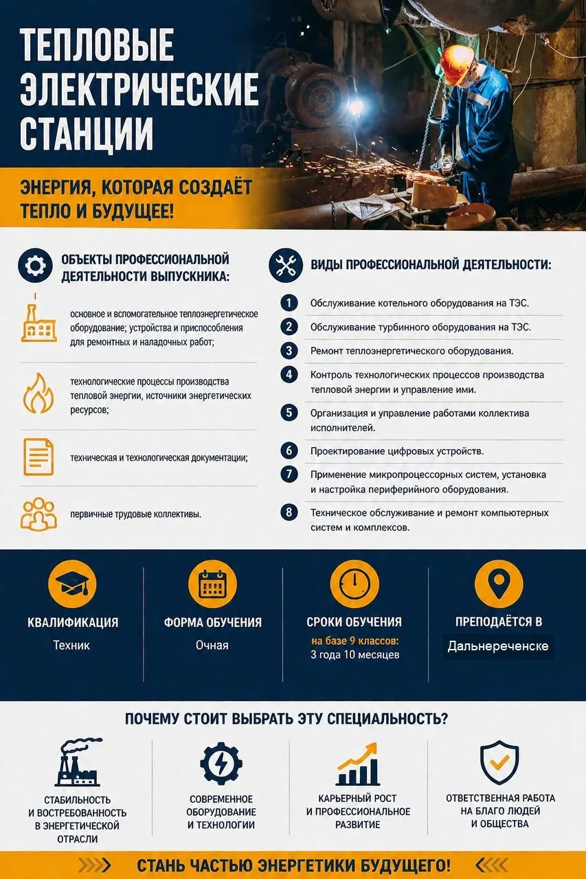 🎯 Пока другие ищут работу после школы — ты будешь строить энергетику страны. 🔥

 🏢Промышленно-тех