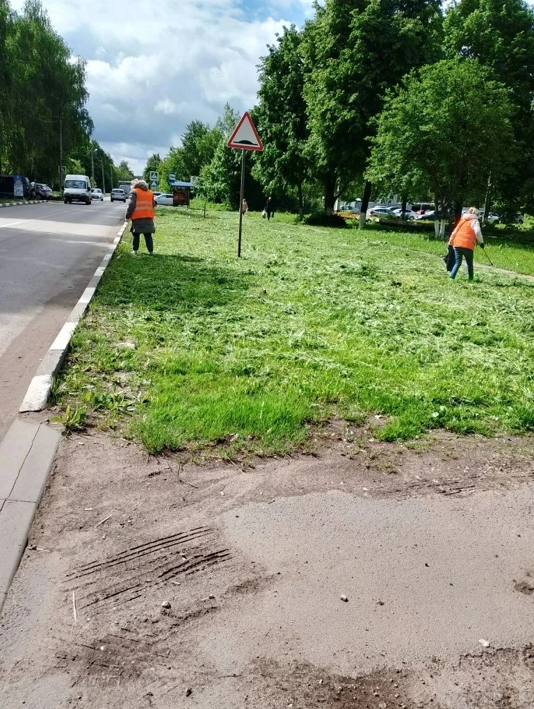 Выполнение работ по сбору случайного мусора вдоль дорог города