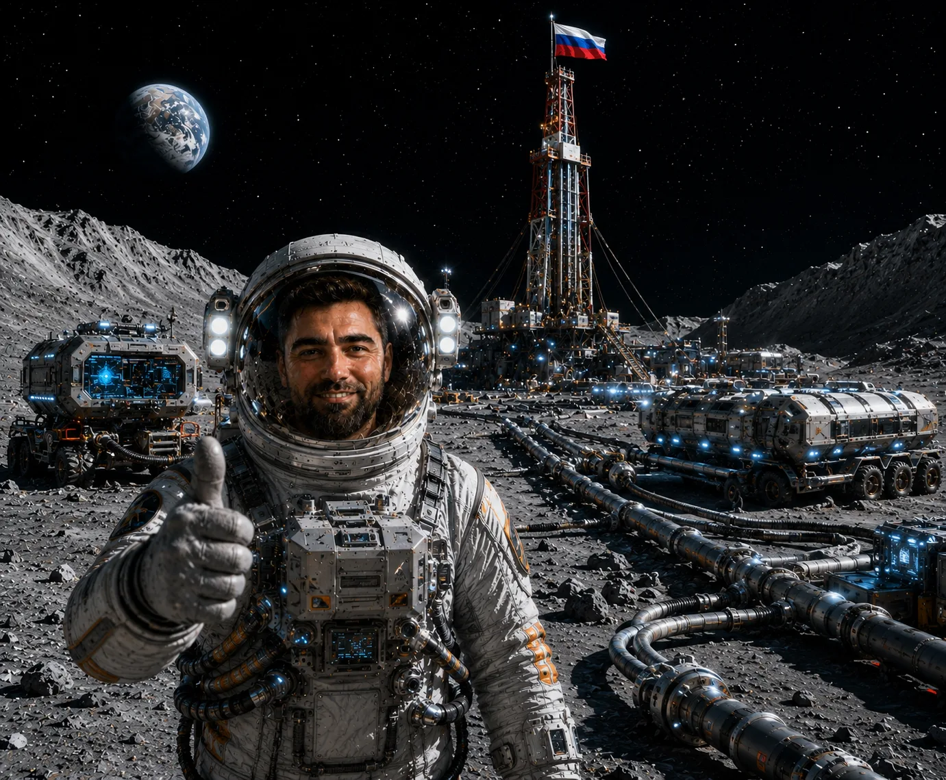 На Луне развернули первый флот ГРП для освоения подповерхностных ресурсов