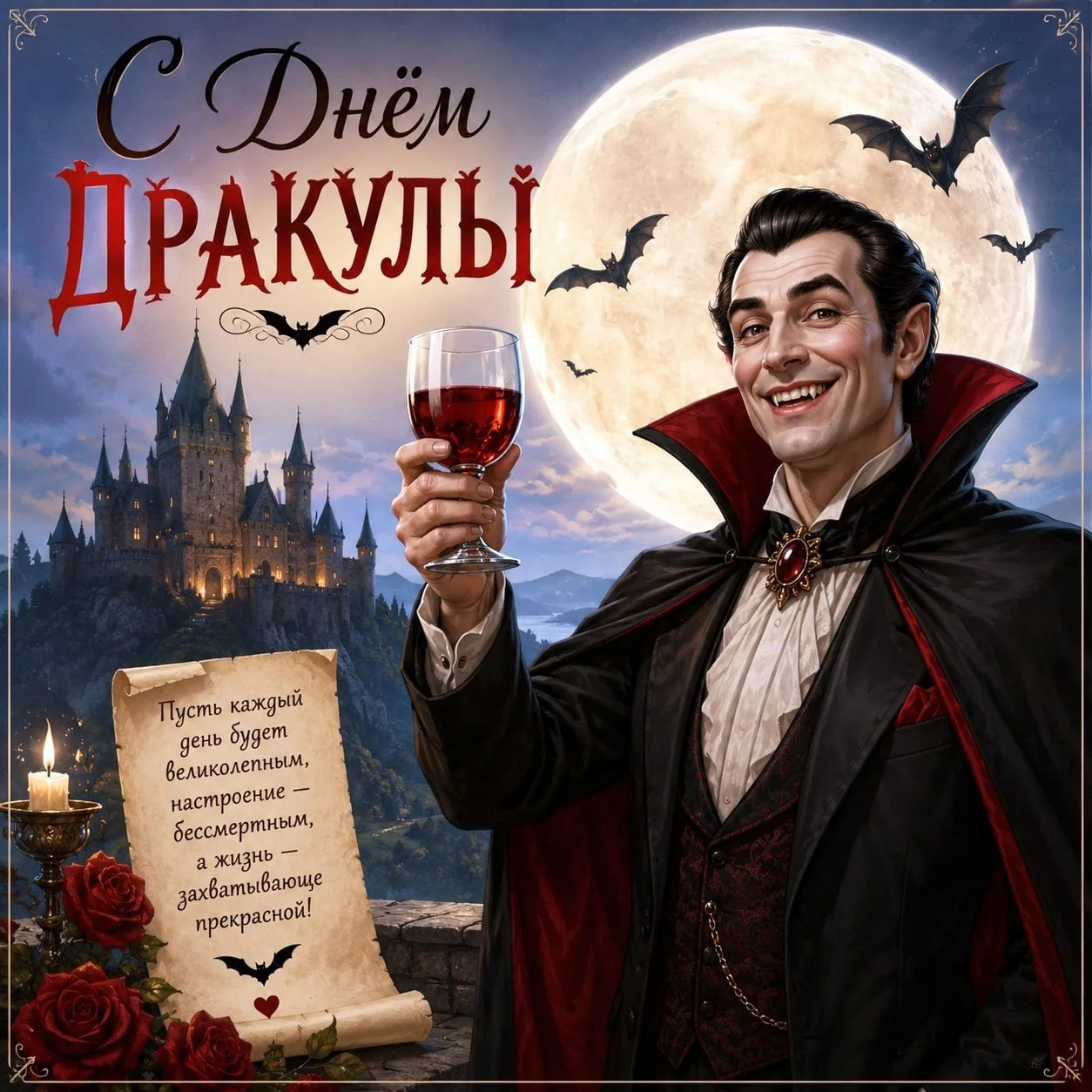 🦇✨ 26 мая — Всемирный день Дракулы ✨🌙  Сегодня поклонники мистики, готической литературы и легенд от