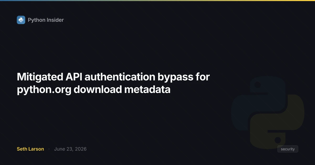 На python.org можно было войти как админ с любым API-ключом