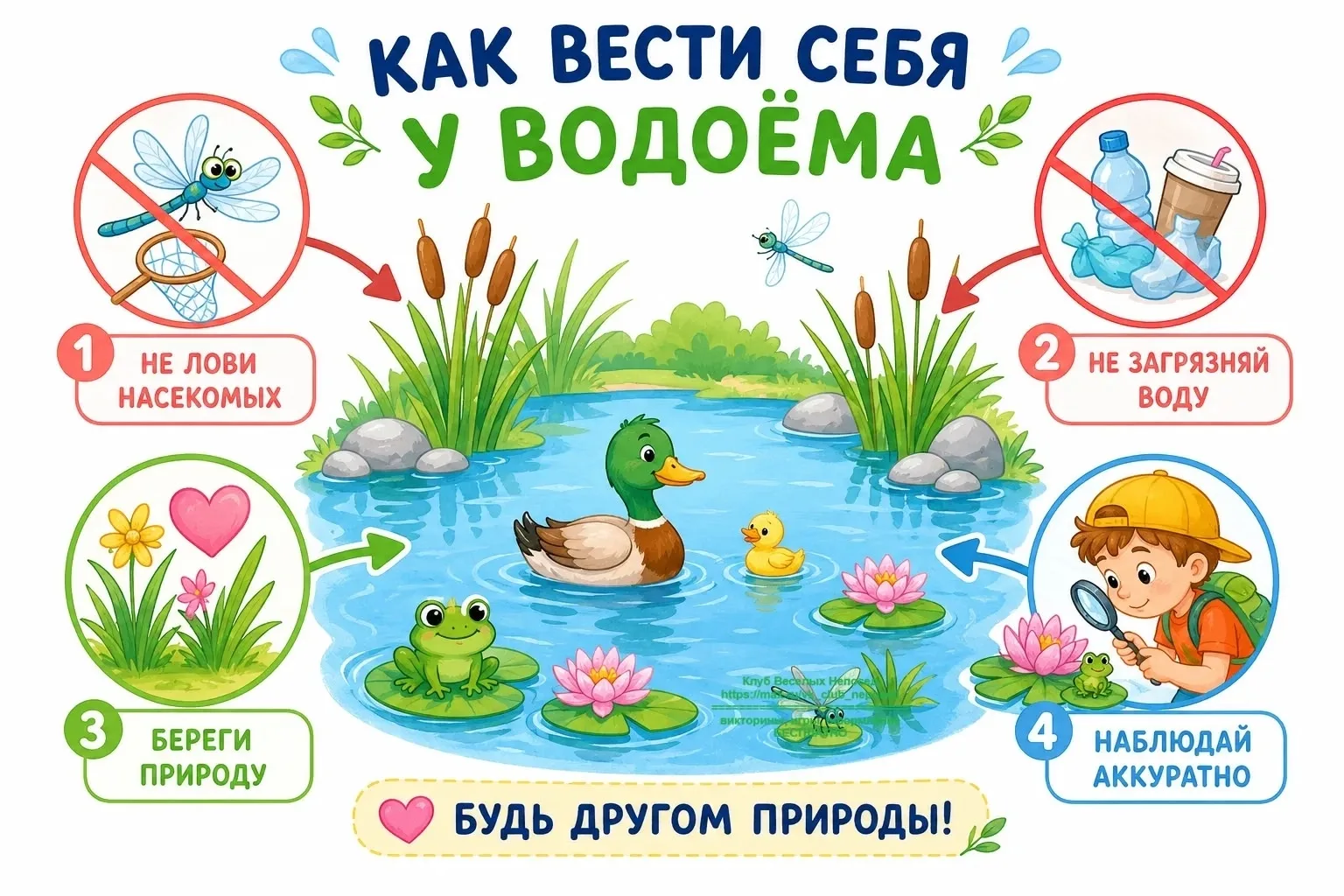 Сохраняем природу и помним о правилах поведения в природе.