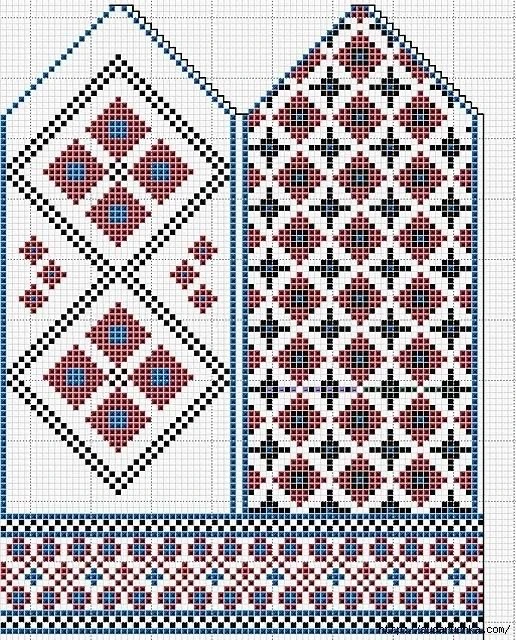 Схема жаккарда для варежек