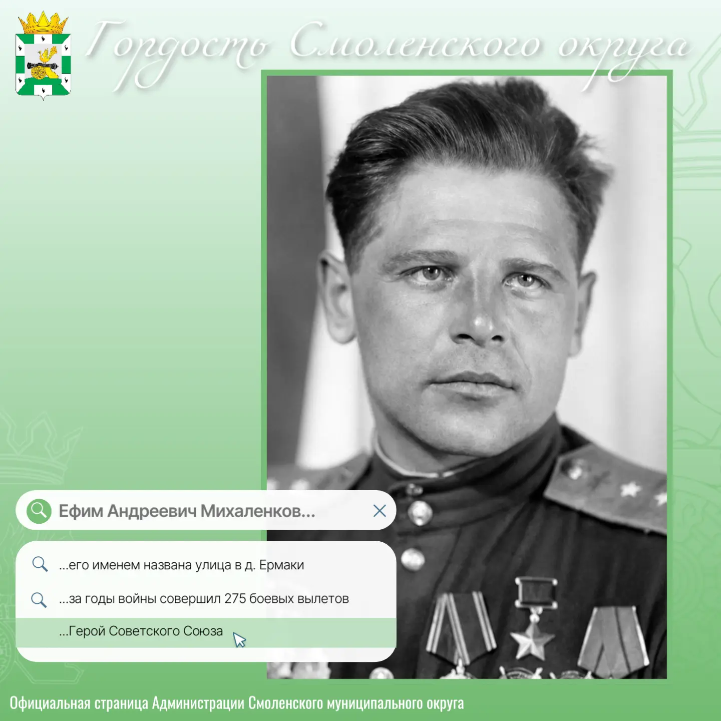 ⭐ Гордость Смоленского округа: лётчик-штурмовик Ефим Михаленков