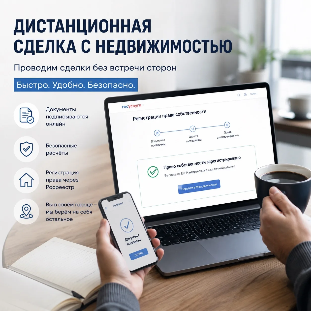 🏡 «Мы в другом городе, как вообще провести сделку?». Сейчас этот вопрос звучит всё чащ...