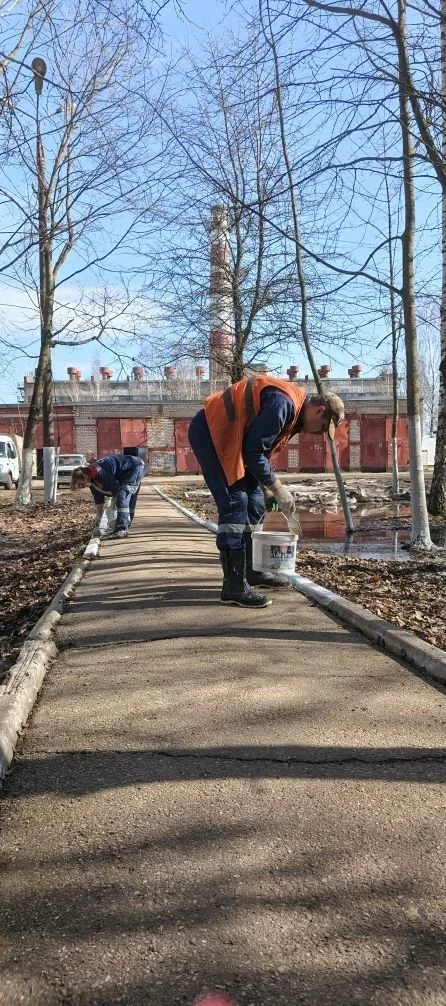 Сафоновский филиал в ходе месячника по благоустройству и уборке, привел в порядок произ...