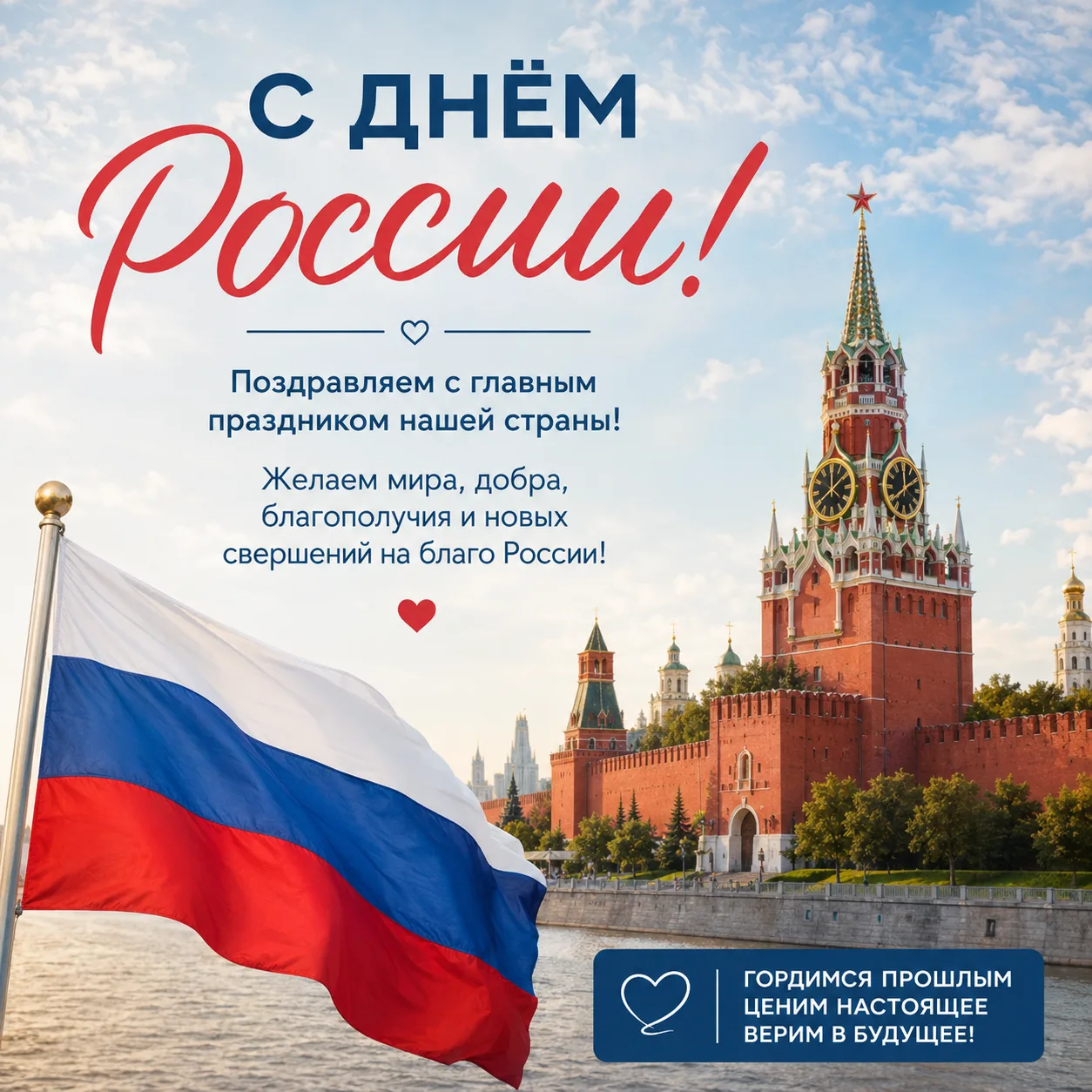 Дорогие жители округа!

Поздравляем вас с Днём России! Этот день объединяет нас в гордости за нашу с