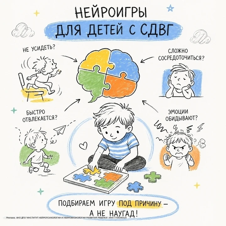Чек-лист: работает ли ваша нейроигра для детей с СДВГ? Коррекционные специалисты, проверьте, себя
□ 