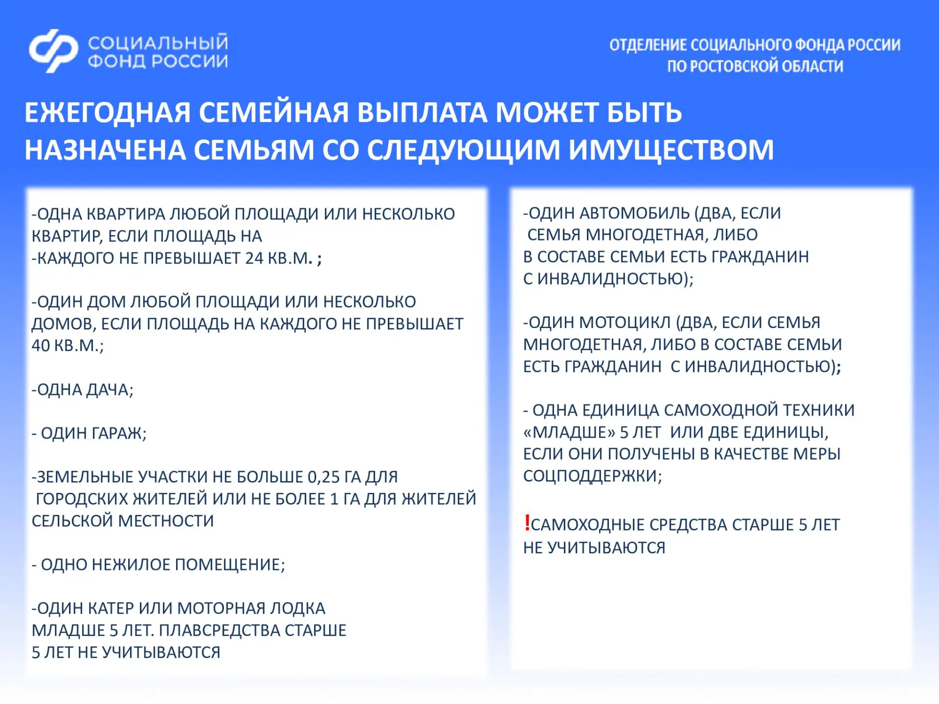 С 1 июня Отделение СФР по Ростовской области начнет  прием заявлений на ежегодную семейную выплату д