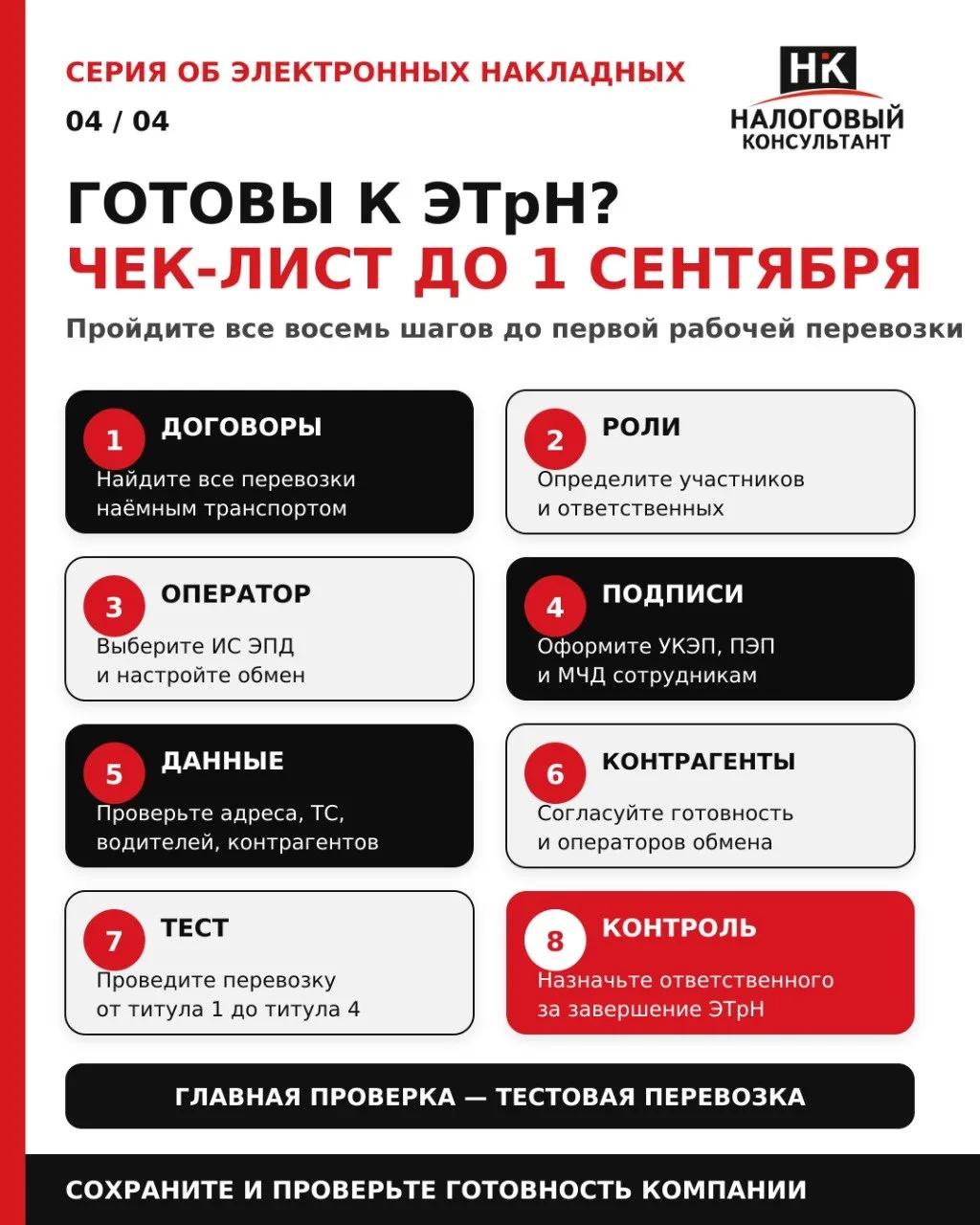 Как подготовиться к ЭТрН: чек-лист до 1 сентября