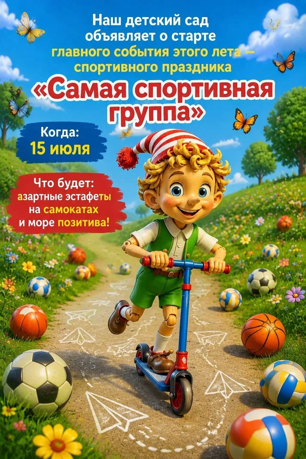 🏁 ГОТОВЫ СТАВИТЬ РЕКОРДЫ? СТАРТУЕТ ГЛАВНАЯ ГОНКА ЛЕТА! 🛴**
Солнце, скорость, азарт! 
Наш детский с