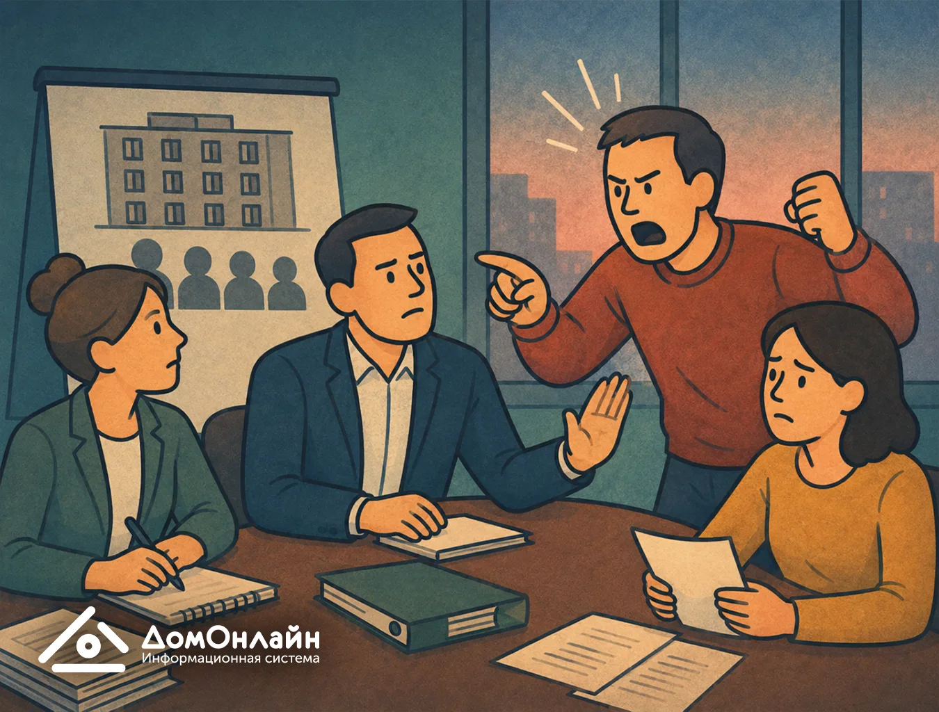 Как работать с агрессивными собственниками: руководство по выживанию на общем собрании ...