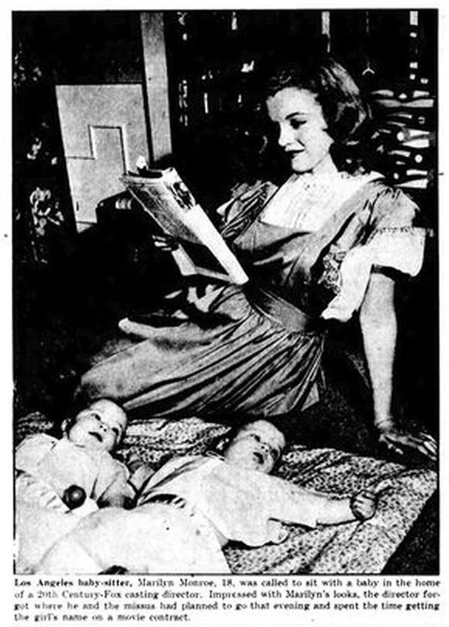 🌹Юная Мэрилин Монро в роли няни, фотография Дэвида Сисеро для студии Fox Studios, 1947