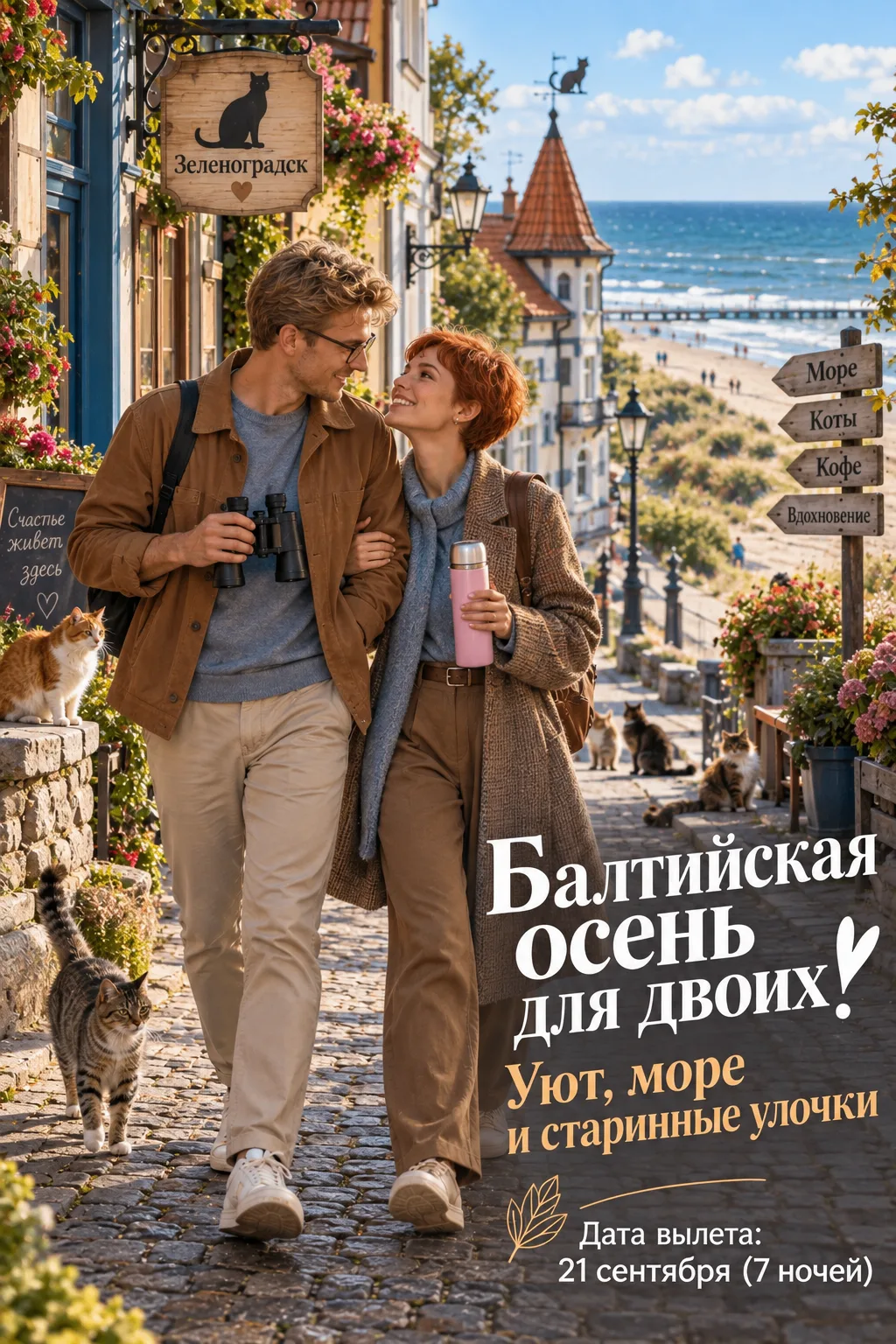 🍂 Балтийская осень для двоих: уют, море и старинные улочки