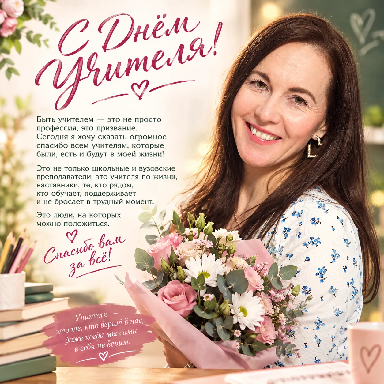 С Днём учителя! 🌿