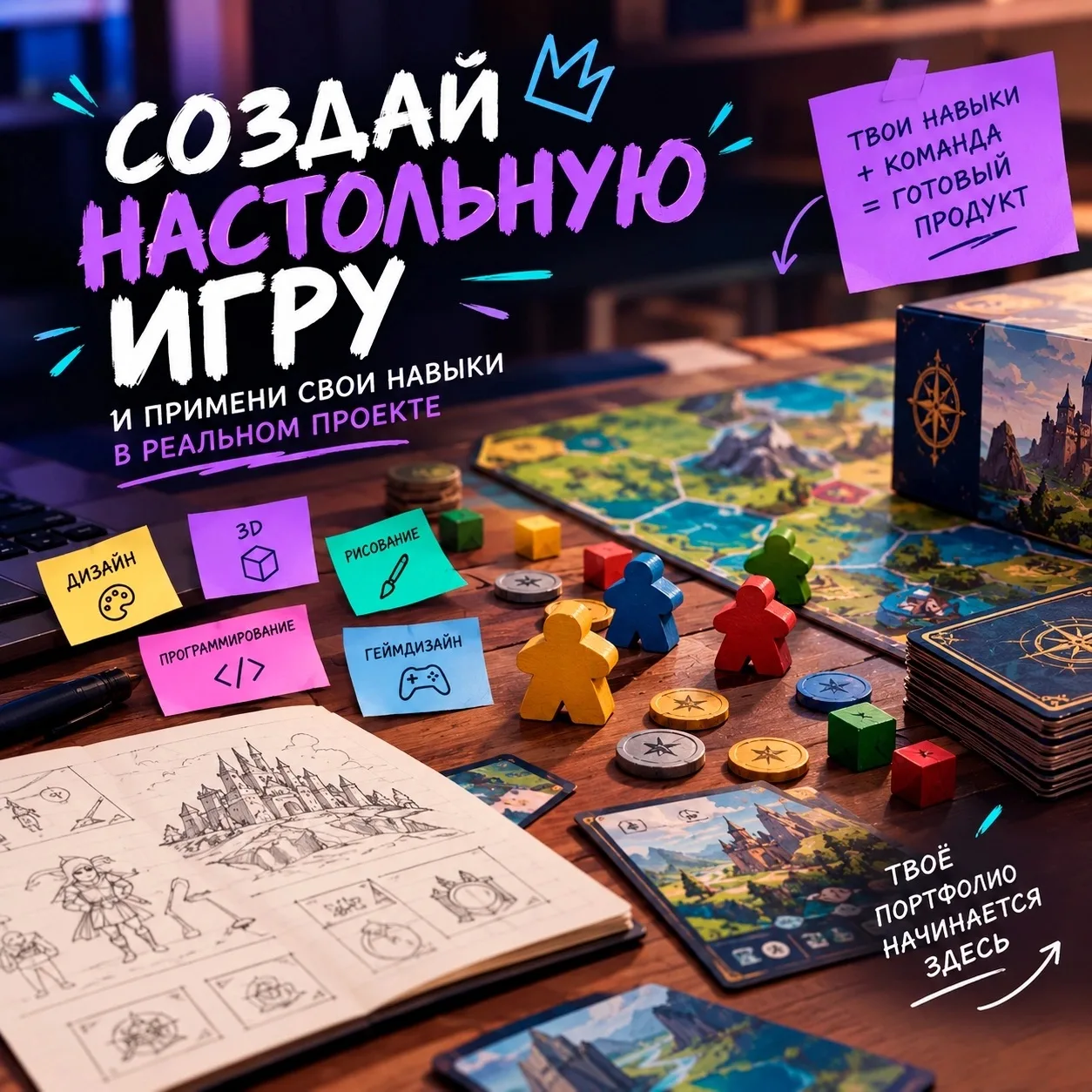 🎲 Сделай игру, которую можно добавить в портфолио!