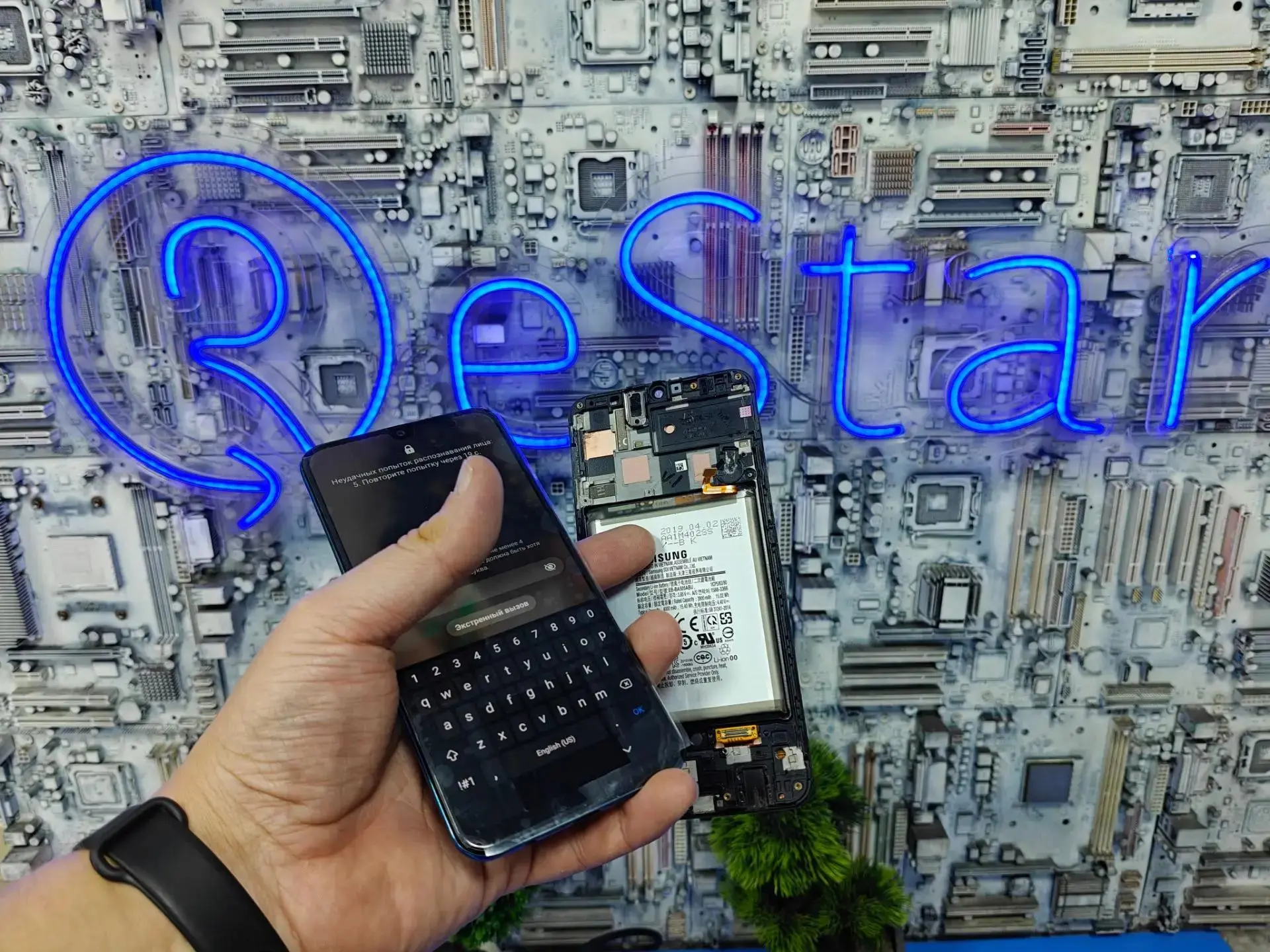 Замена дисплея и батареи на Samsung Galaxy a50!