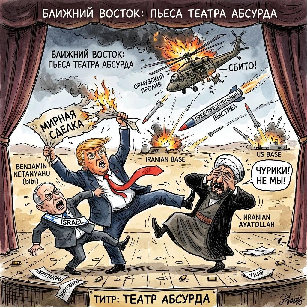 👁️‍🗨️ Ситуация на Ближнем Востоке понемногу начинает превращаться в пьесу театра абсурда. В самый 
