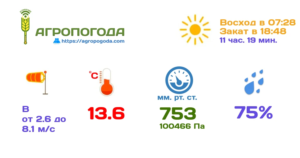 Агрометеорологическая сводка на 04.10.2026 (12:50)
