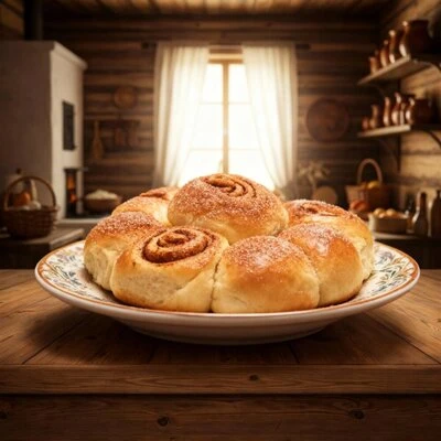 Дрожжевые булочки с сахаром и корицей “Тёплый вечер” 🌀

Такие булочки бабушка готовила в особые веч