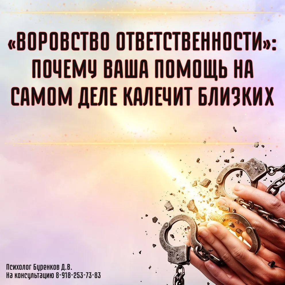 «ВОРОВСТВО ОТВЕТСТВЕННОСТИ»: ПОЧЕМУ ВАША ПОМОЩЬ НА САМОМ ДЕЛЕ КАЛЕЧИТ БЛИЗКИХ.