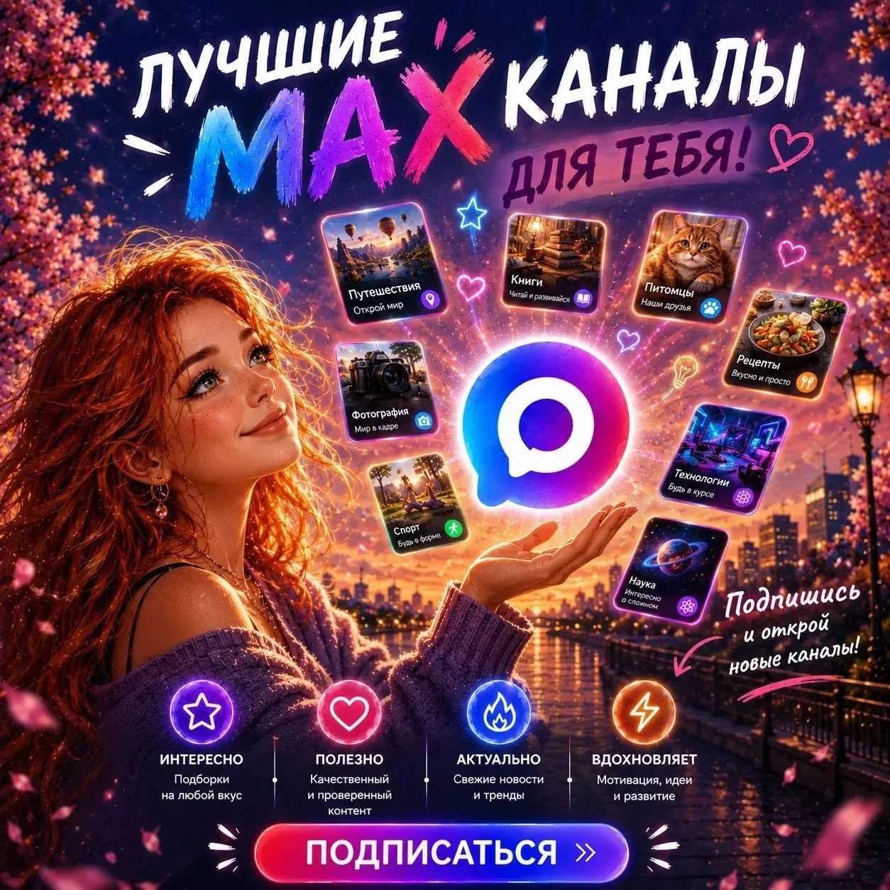 Подборка лучших каналов в МАХ. Сохраняй себе и делись с друзьями 👍