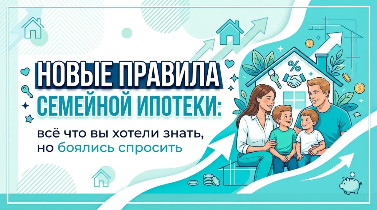 🍀 Семейная ипотека с 1 октября 2026: правила изменились!