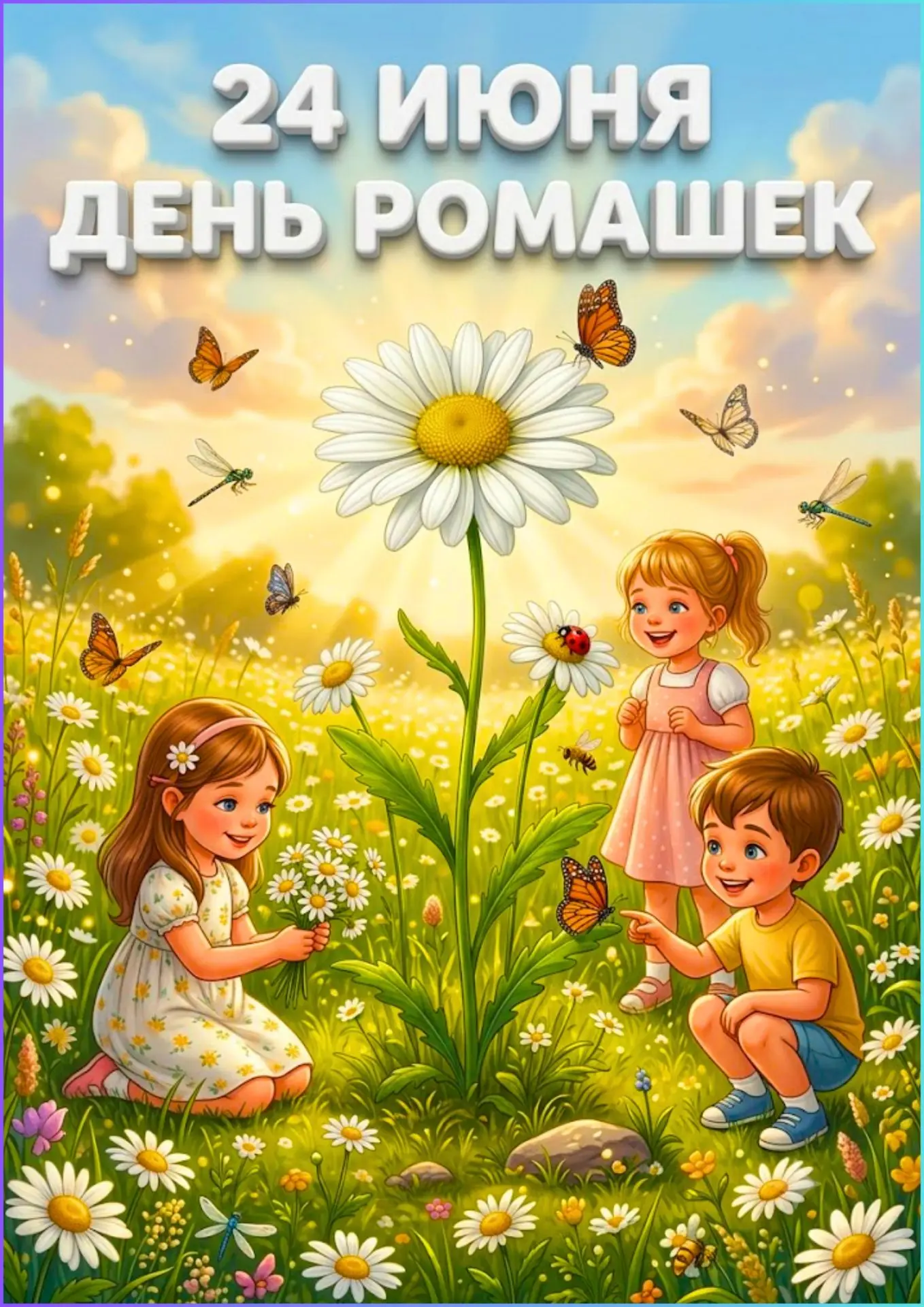Белая ромашка расцвела в саду! Это к ней так быстро я сейчас иду: Хочется поближе рассмотреть цветок