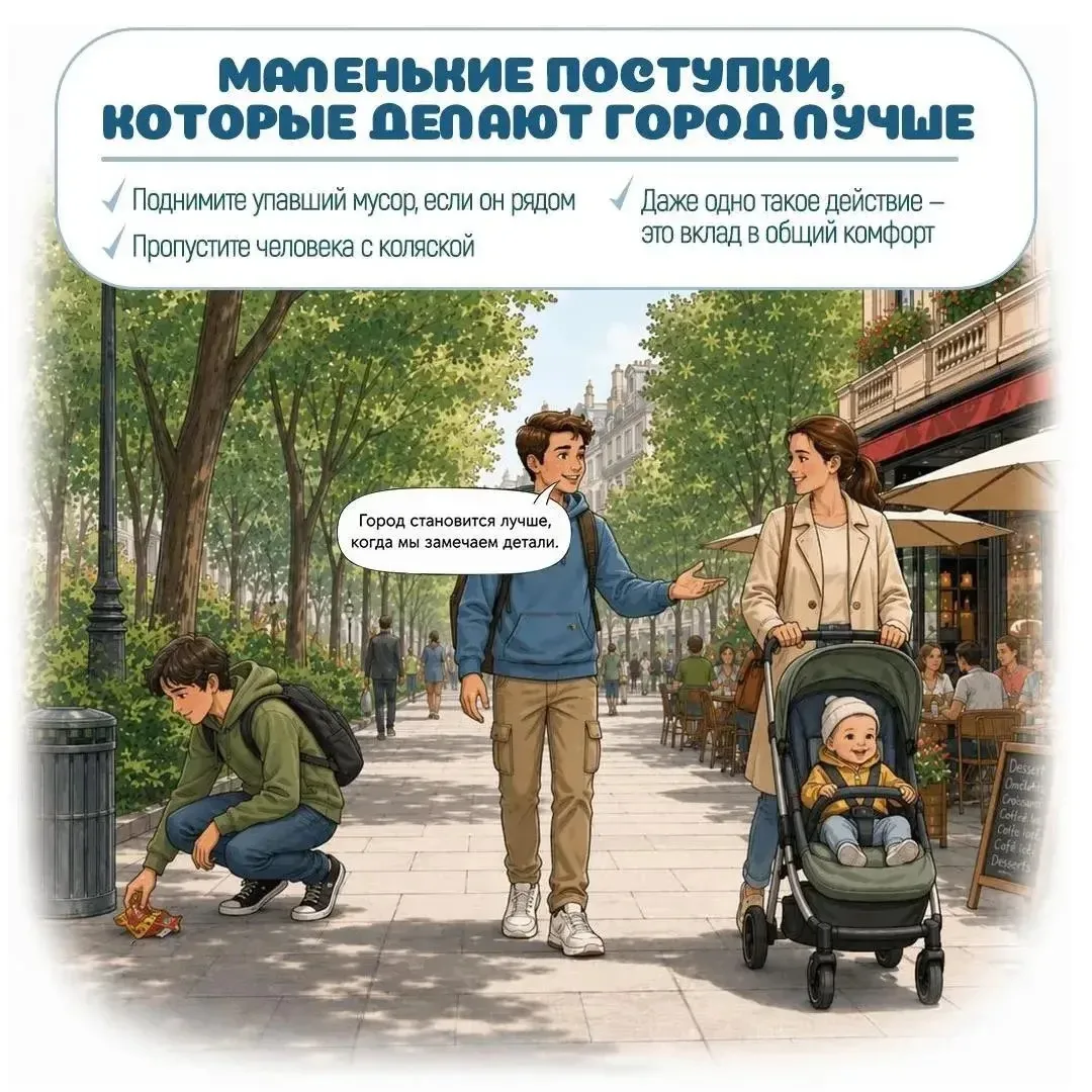 Мы часто ждём, что город изменит кто-то другой, но на самом деле уют начинается с нас самих. Букваль