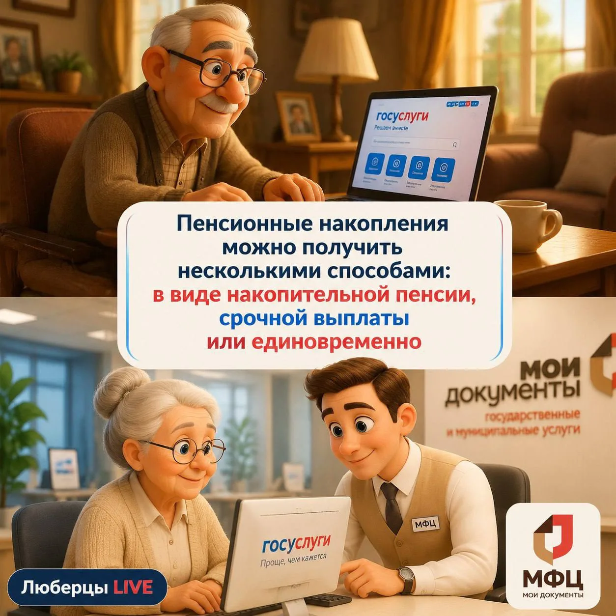Пенсионные накопления можно получить несколькими способами: в виде накопительной пенсии...