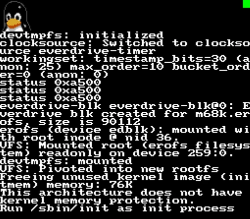 Linux портирован на Sega MegaDrive: 72 КБ ОЗУ, Motorola 68000, 7.6 МГц — с помощью карт...