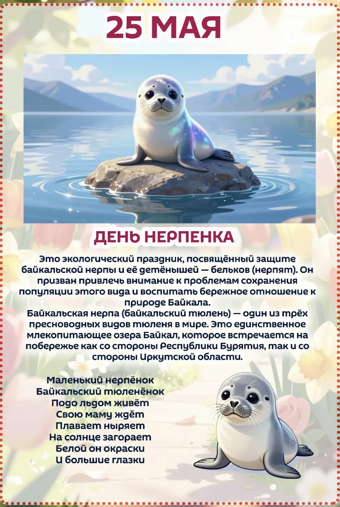 🎉 День нерпёнка в детском саду! 🎉
Сегодня у наших воспитанников был особенный день — мы отметили Д