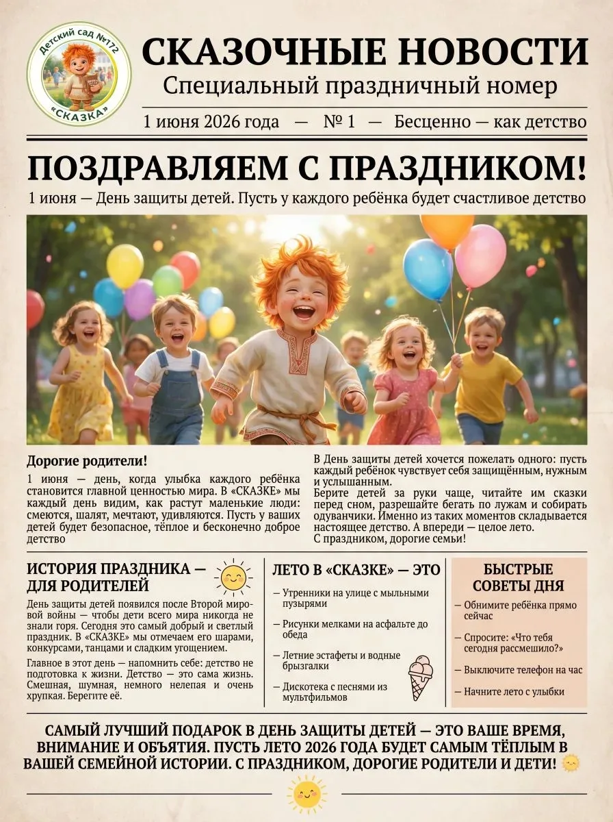 🎈 С Днём защиты детей! 🎈