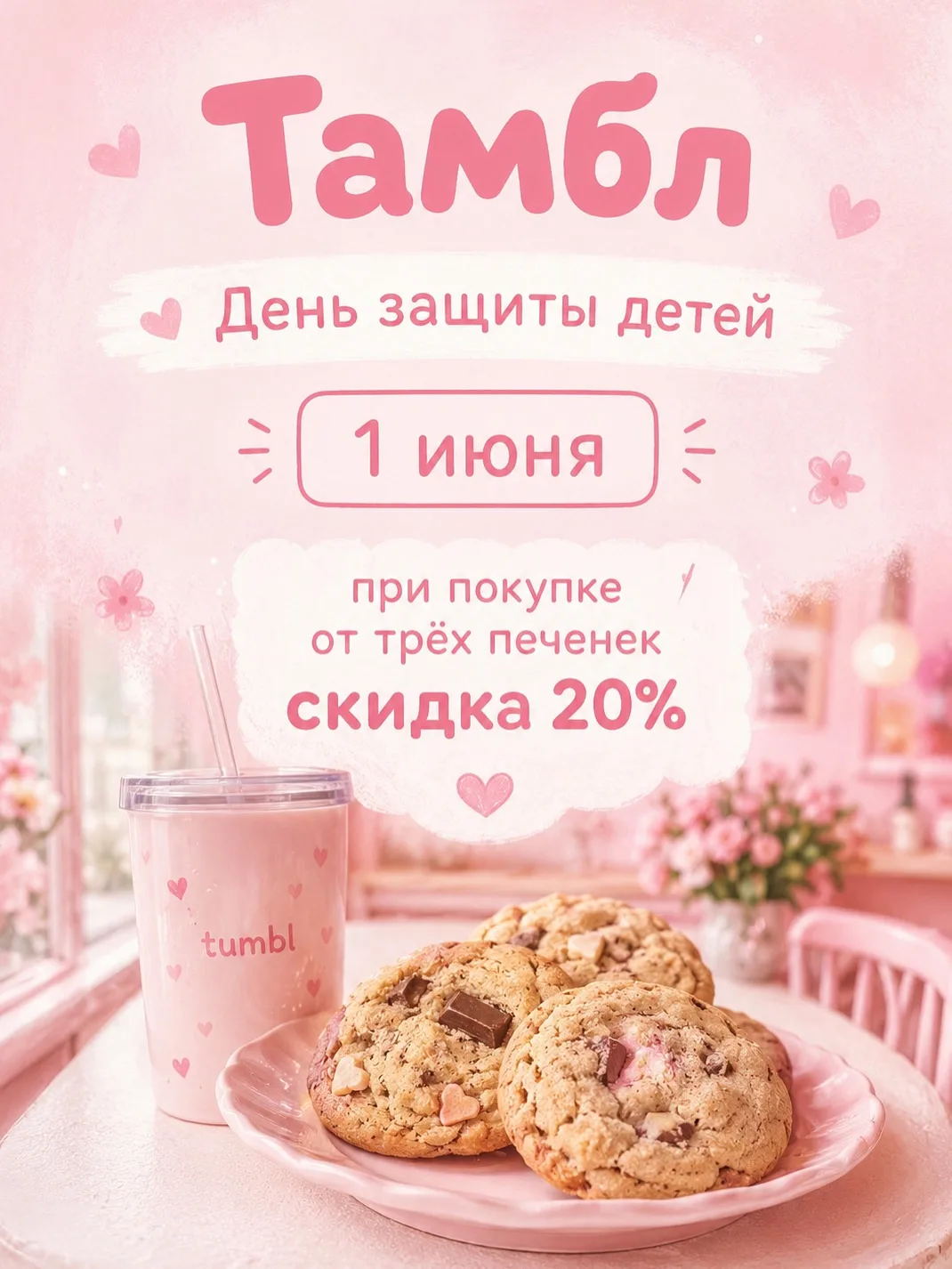 Мы решили порадовать вас сразу по двум поводам 🍪

1 июня — это и первый день лета, которого мы так 