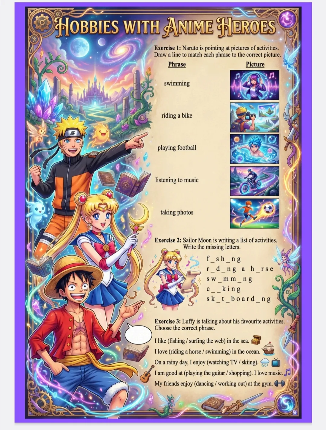 ❤ HOBBIES WITH ANIME HEROES A1-A2    ❤️ Забрать бесплатно можно здесь     🧰 Бесплатная библиотека УМ