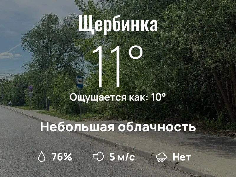 Что с погодой в Щербинке?