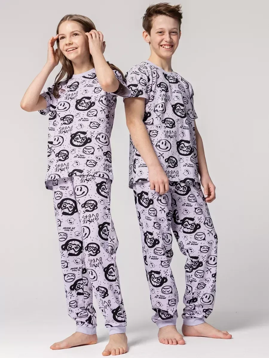 ⚡️ Пижама для подростка с коротким рукавом, WEARMAX