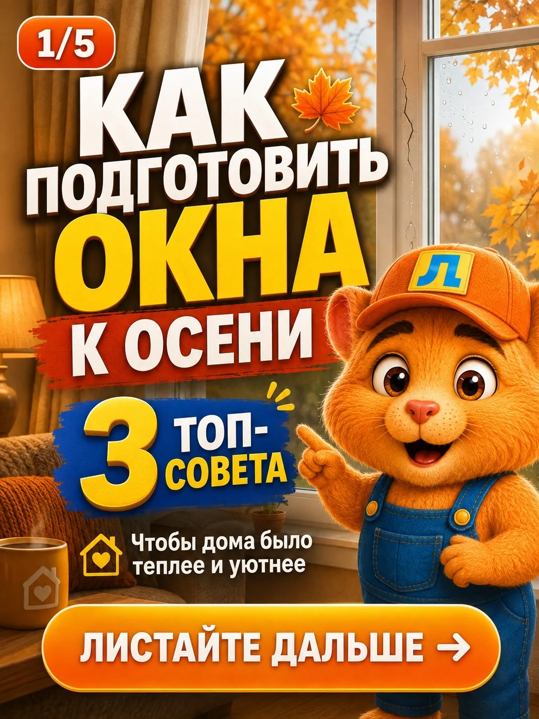 Осень всё ближе 🍂 А значит, пора проверить окна до того, как появятся холодные сквозня...