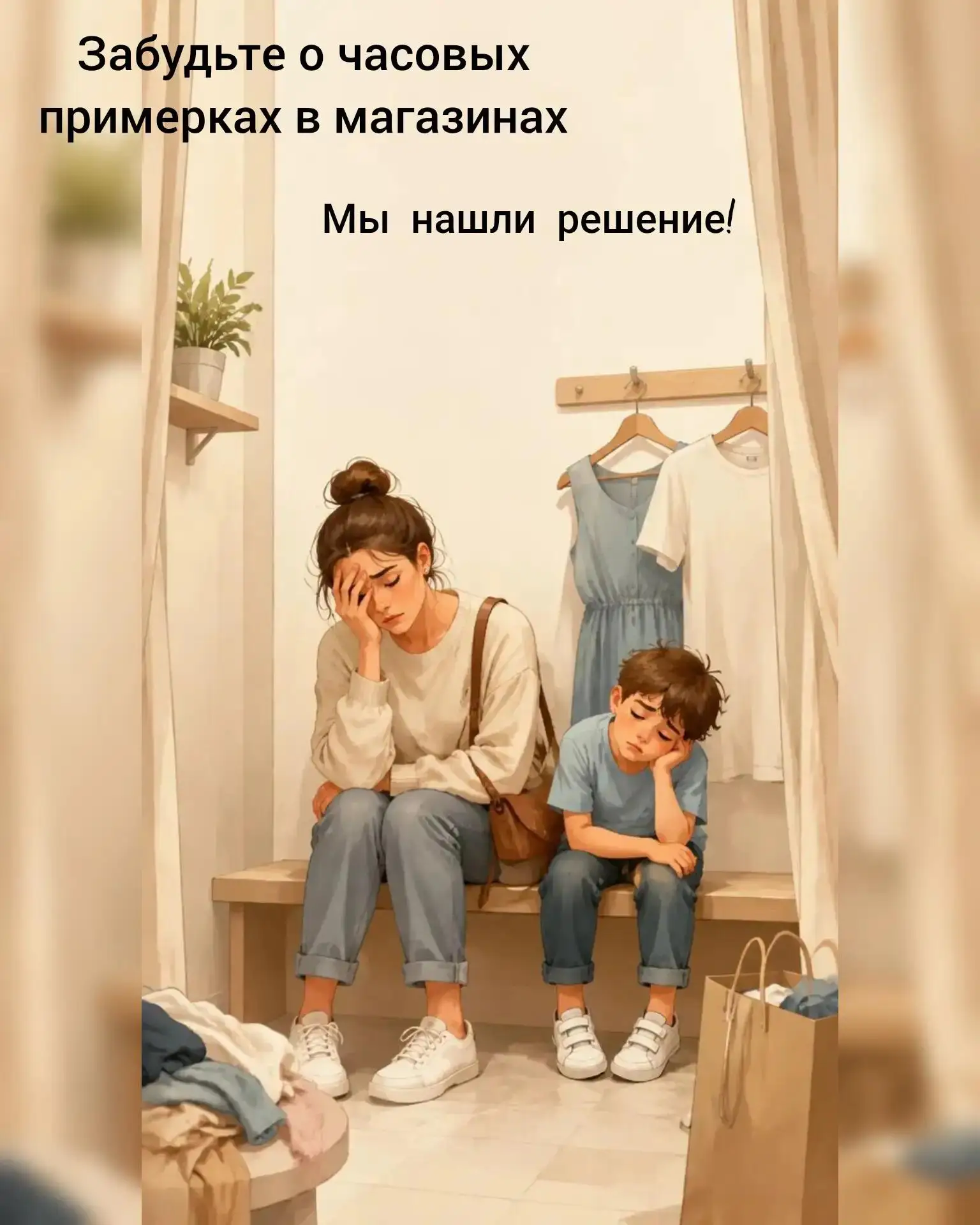 Мой ребёнок ненавидит примерять одежду.