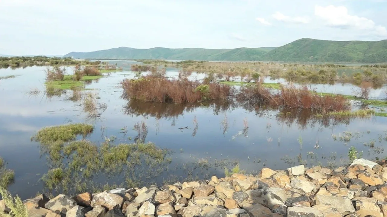 В Комсомольске‑на‑Амуре из‑за паводка (уровень воды в Амуре — 475 см) введён режим повы...