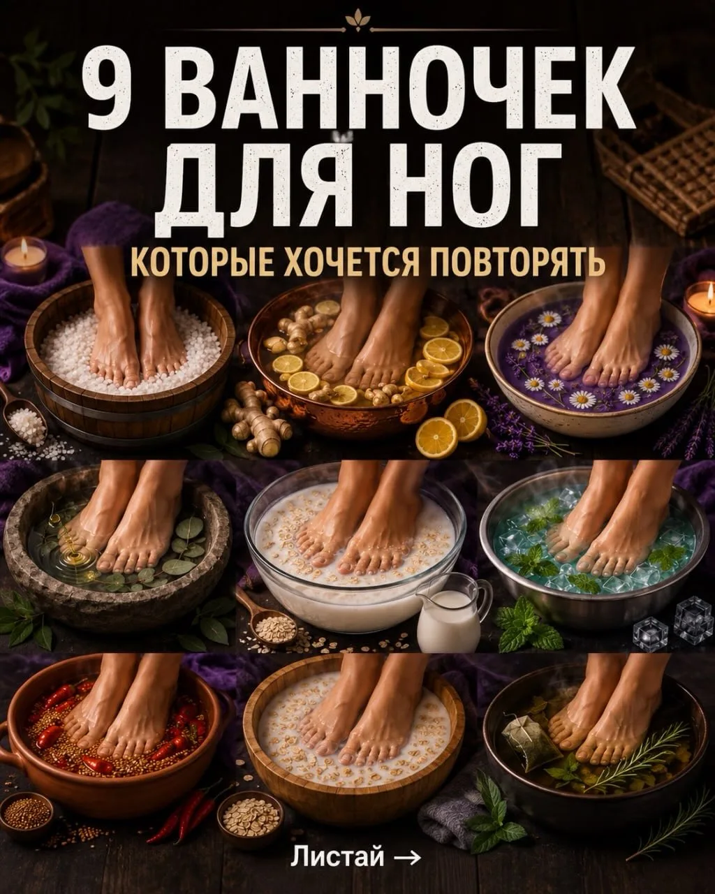 🦶 Ванночки для ног, которые снимают усталость лучше дорогих средств!