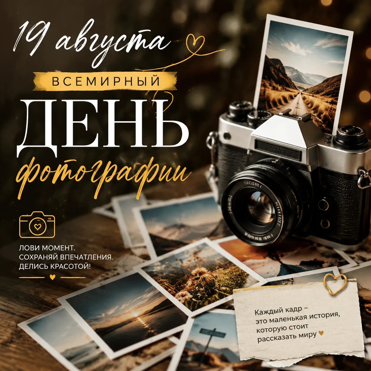 📸 ЩЁЛК! Слышите? Это 19 августа поймало в объектив Всемирный день фотографии!