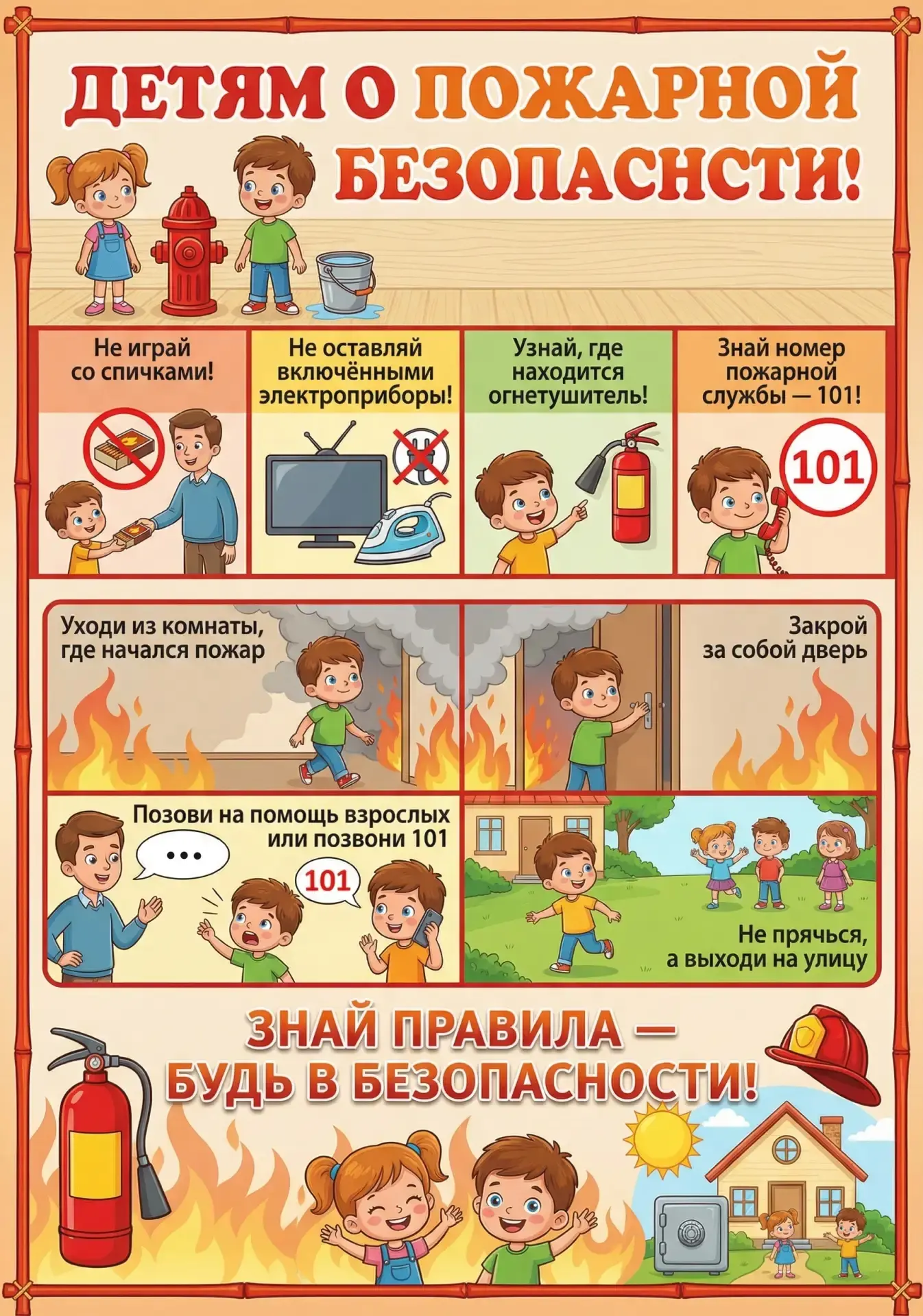 Родители! Напомните детям о правилах пожарной безопасности

Школьные летние каникулы – время, когда 