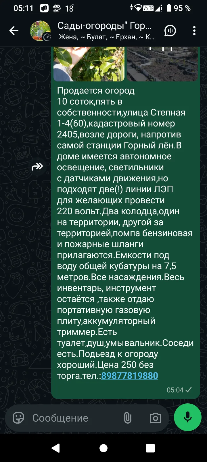 Продам огород Горный лён.