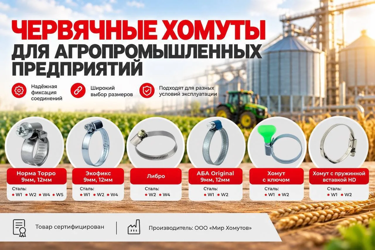 Червячные хомуты в агропромышленной сфере 🌾