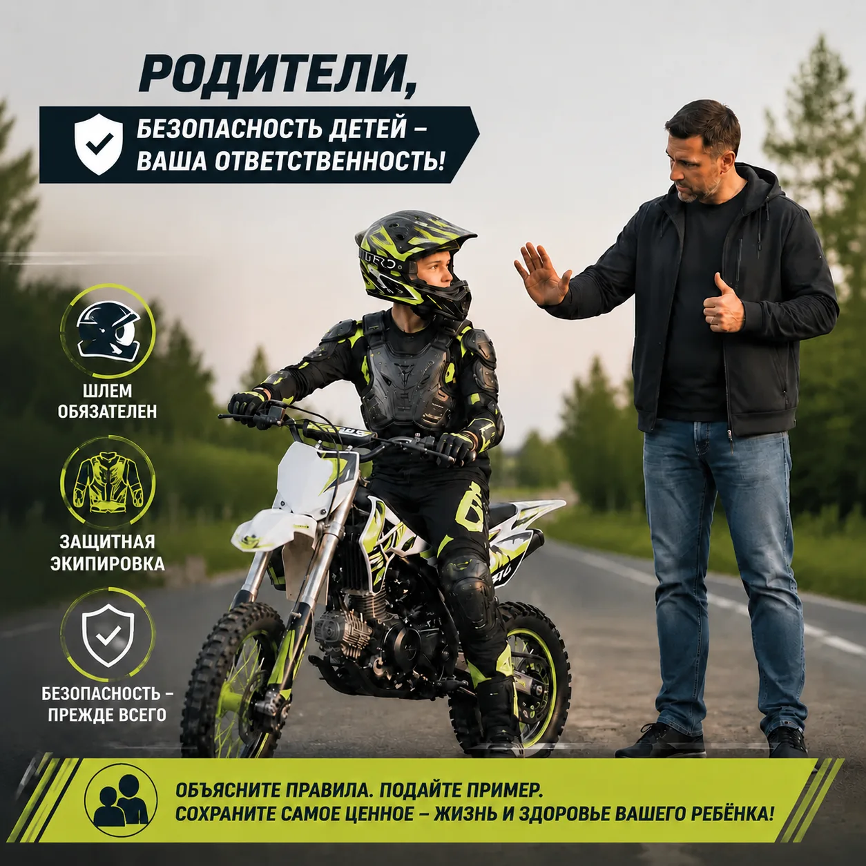 ⚠️ Внимание, родители и подростки! Опасная мода на питбайки в селе: что нужно знать каж...