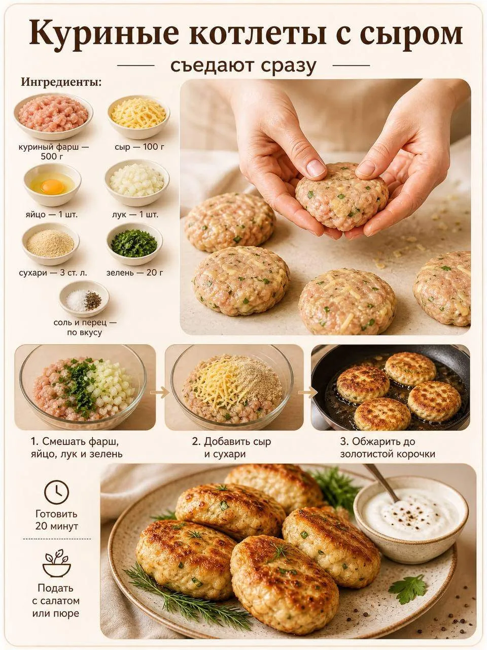 ✨ Когда хочется приготовить что-то вкусное без лишних хлопот, такие котлеты - отличный выбор.
 
Мини