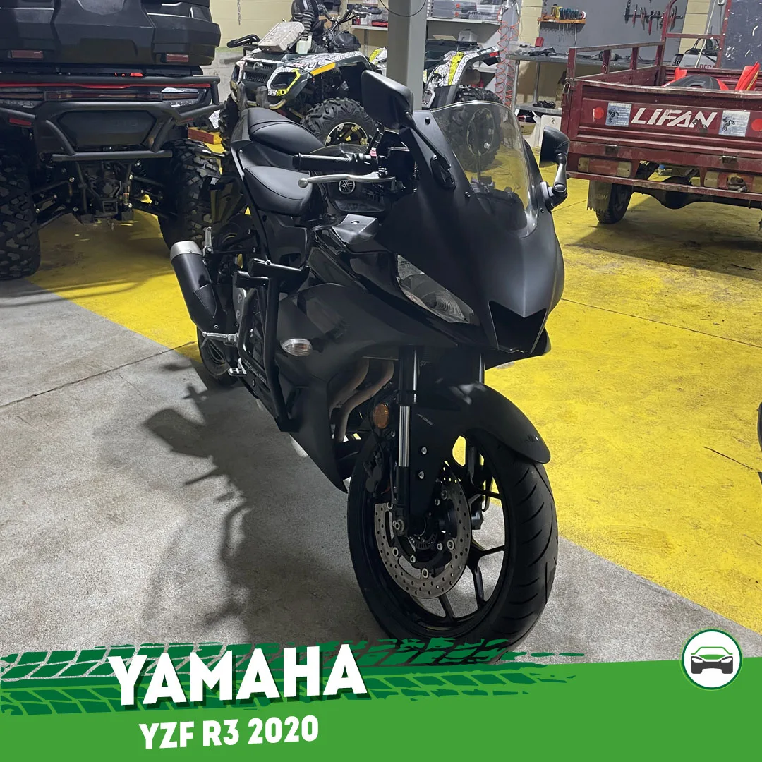 Осмотр и диагностика мотоцикла Yamaha YZF R3 2020 года в рамках услуги подбор мотоцикла...