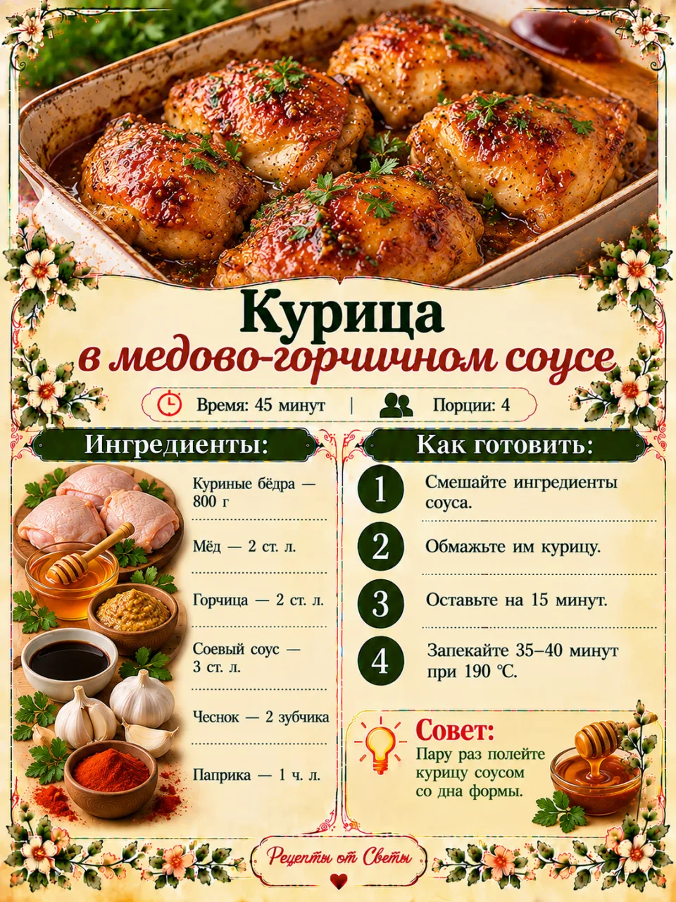 Приготовили по этому рецепту? Покажите, что получилось, в комментариях! 📸